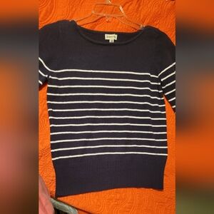 St. John's Bay Navy and White Striped Sweater